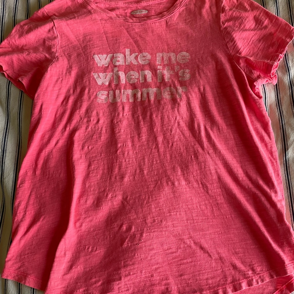 Neon pink shirt